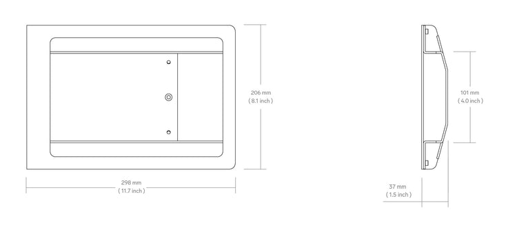 Heckler H631 Multi Mount for iPad 10.2 with Redpark Gigabit Ethernet + PoE  Black Grey