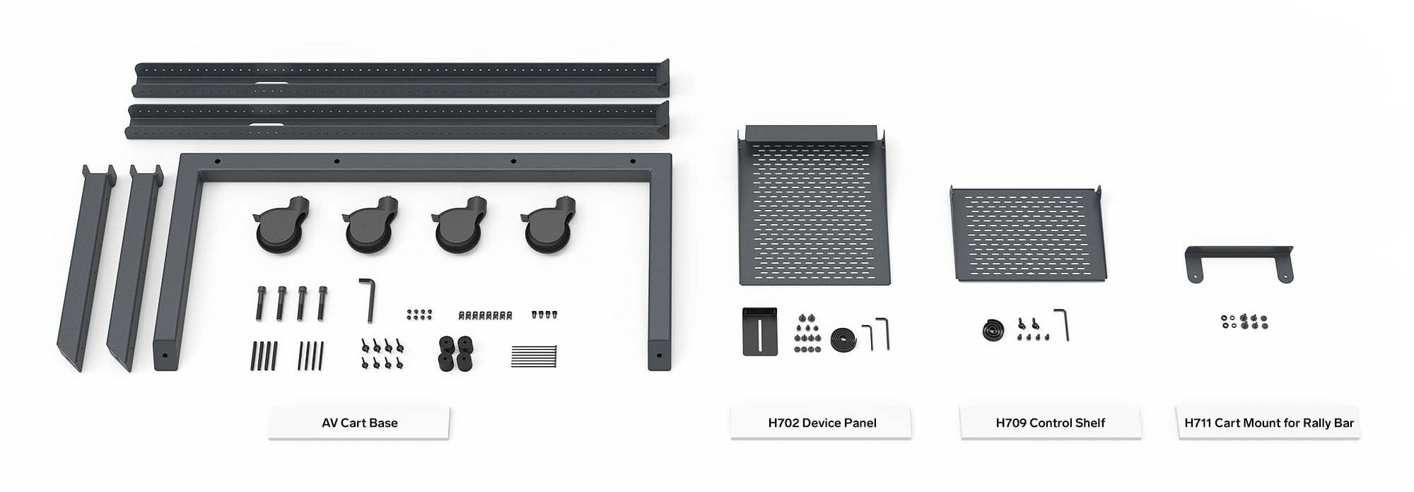 AV Cart & Stand for Logitech Rally Bar | Heckler AV Cart & Stand for Logitech Rally Bar | Heckler