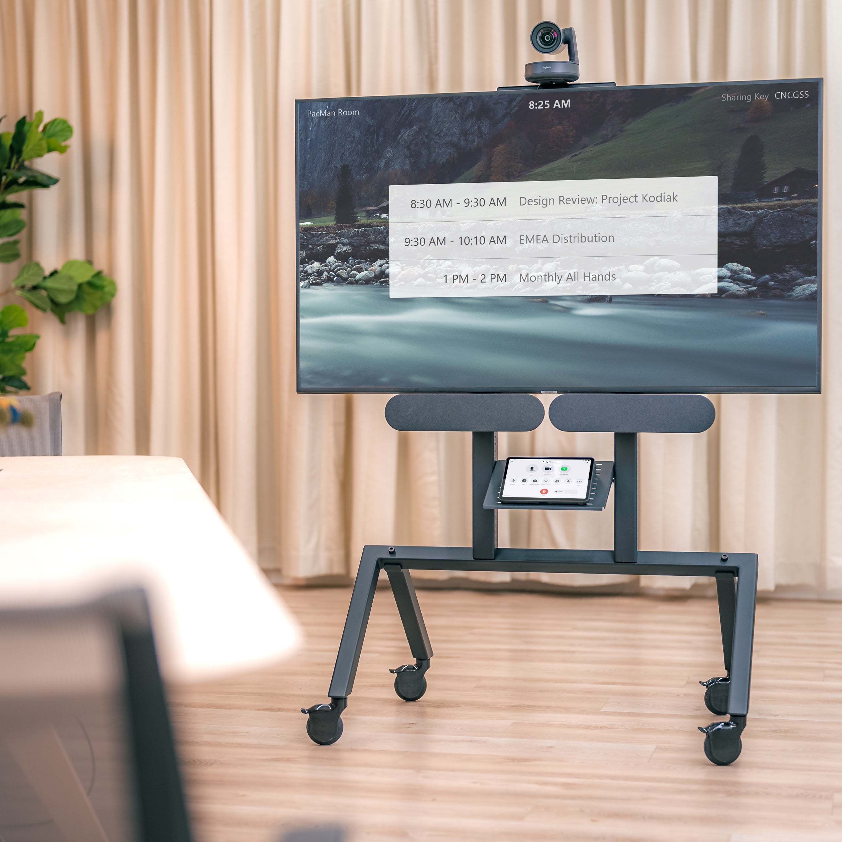 AV Cart for Logitech Rally Plus | Video Conferencing | Heckler