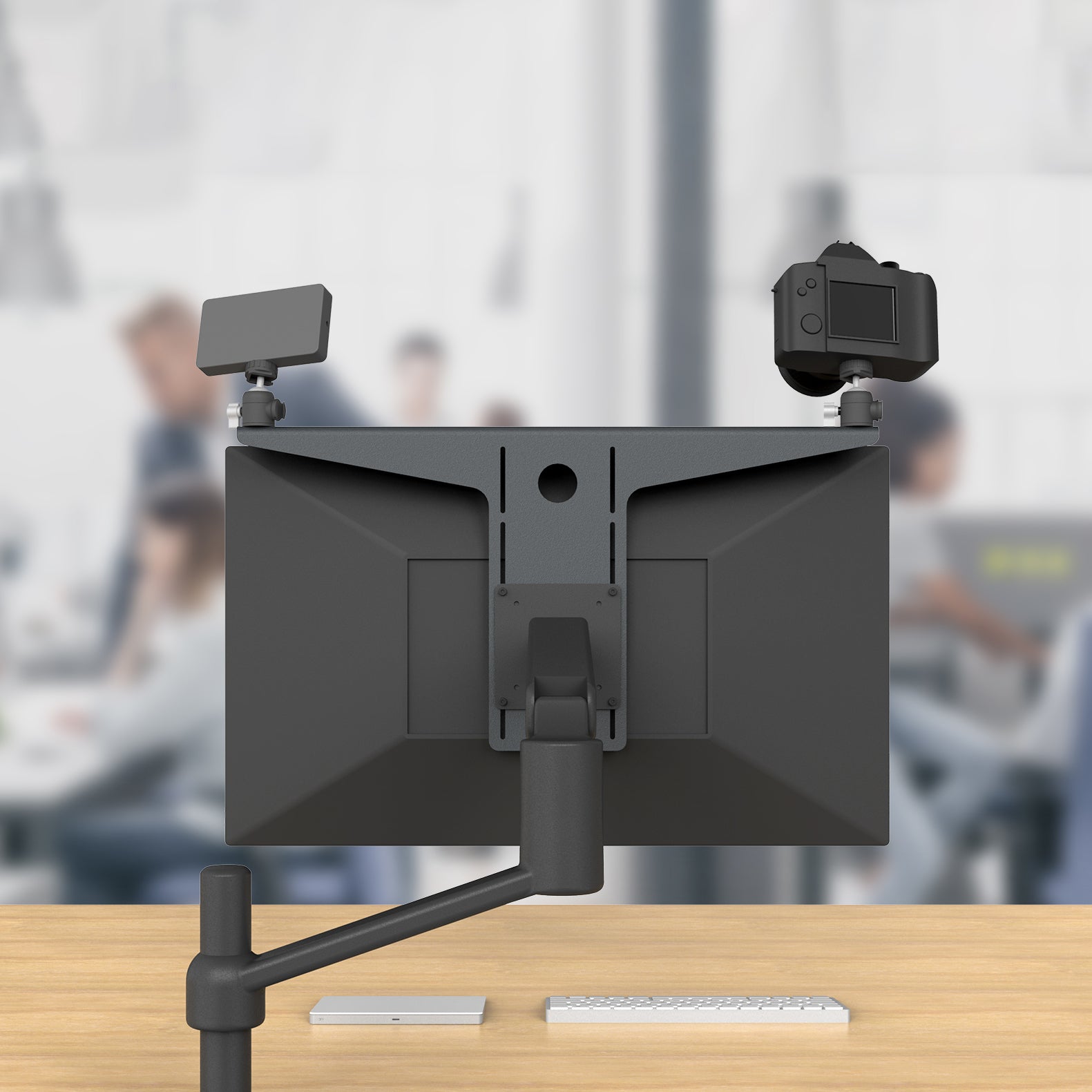 Camera  Video Shelf for Monitor Arms Video Conferencing  Streaming  Heckler